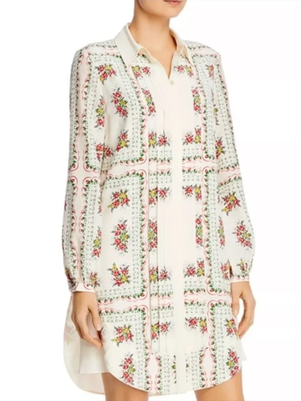 NWT Tory Burch 10 Quiet Luxury Cottagecore Dainty Romantic Cora Silk Dress